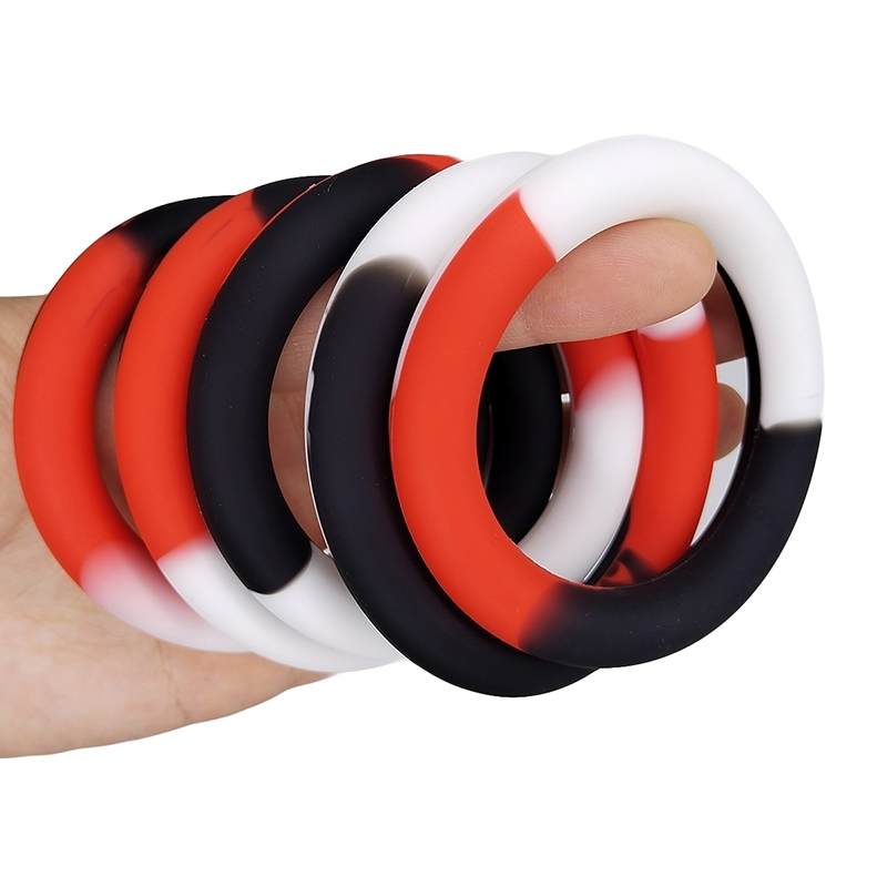Hot Selling Men Sex Toy Penis Ring Cock Ring for Men Onrurbation (5-Circle 3-Color)