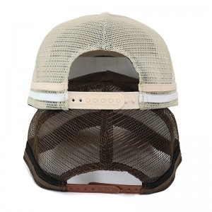 Klassisk brugerdefineret High Crown Australia Country Acrylic 5 Panel 3D Broderet logo Side 2 Stripe Trucker Hat Mesh Caps