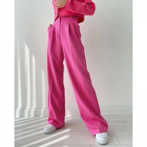 Europa og USA sommer løs tyndt temperament bredt benbukser mode alsidige afslappede bukser