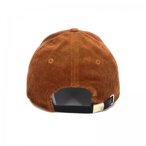 Brodighed broderet brugerdefineret broderet corduroy -hat med læderremback, corduroy snapback hat/cap engros hat med læderrem ryg, corduroy snapback hat/cap engros