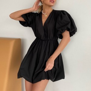 Kortærmet kjole 2023 lantern ærme prinsesse kjole