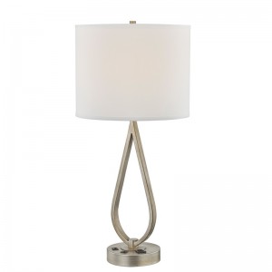 Sleep Desk Lamp med antik sølvfinish, en skrivebordslampe med, et praktisk afsætningsmiddel og en USB -port