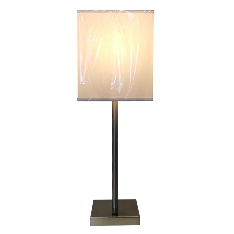 Enkel stil børstetnikkel finishnatbord bordlampe med en på/off rocker switch på værelse