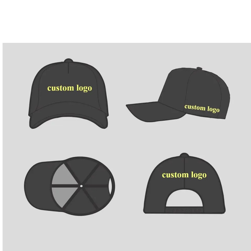Producenter OEM Custom Logo Høj kvalitet lille MOQ afslappet 5 panel baseball cap brandede hætter hatte til tøjmærker