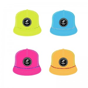 Brugerdefineret 5 panel gummi pvc logo luksus reb snapback cap hip hop flad brim gorras laser skåret hul perforeret hat