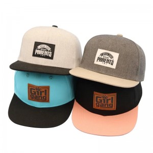 Mode dreng lille størrelse privat label patch hip hop brugerdefinerede hatte børns brugerdefinerede logo snapback hat hat til børn
