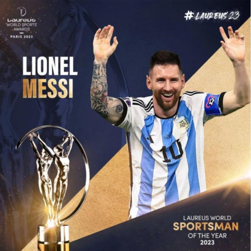 Lionel Messi vinder en anden Lawrence Award