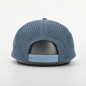 OEM Custom Design Logo 5 panel klassisk ustruktureret almindelig blank laserskæring 5 panel perforeret gorrasnylon reb hat