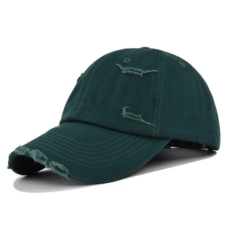 2023 Ny stil Farverig Custom Logo Cotton Vintage Baseball Cap Distressed Dad Hat
