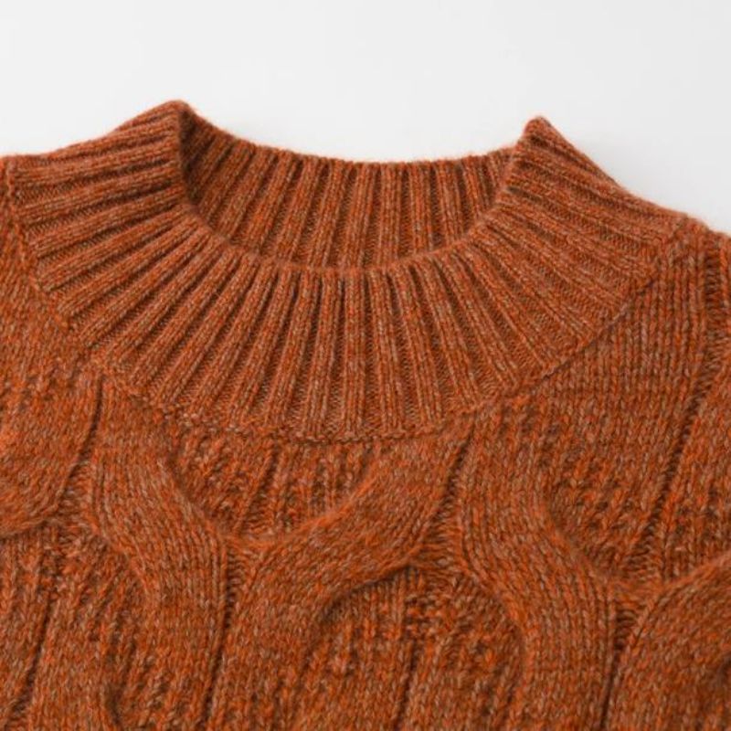 Kvinder overdimensioneret strikket afslappet sweater skildpadde hals doven vind