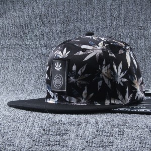 Fabrikstilpasningskurve Flat Brim 6 Panel Vandtæt hiphop -stil Nylon Baseball Cap