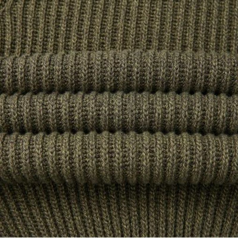 100% bomuldsmænds pullover -crewneck løs strikstøj