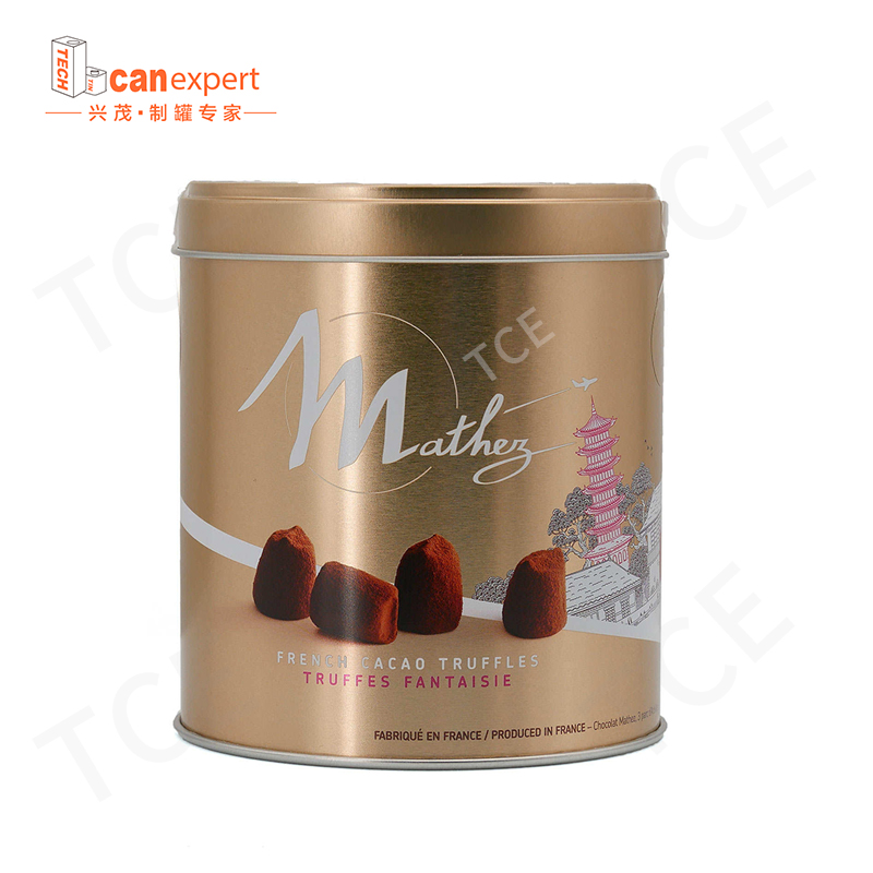 Tin kan forfremmelse af høj kvalitet gave metal emballage tin boks brugerdefineret luksus mad grade hexagon rektangel cirkulær kiks chocolat