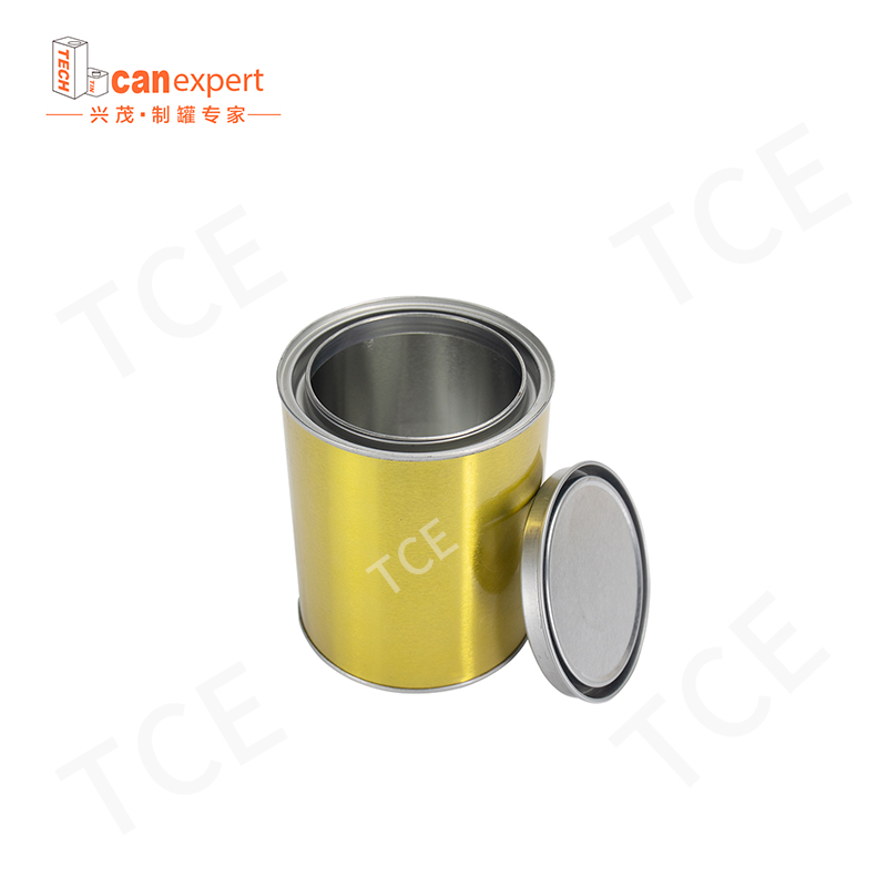 1 liter metal firkantet runde tin dåse til maling med låg kropsvejsning tomme malingspande 1L/gallon fabrik klare maling dåser