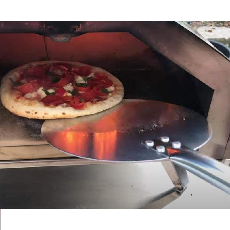 Ekstra lang 53 tommer rund aluminium pizza drejer skræl skovl til mursten ovn Køb træhåndtag