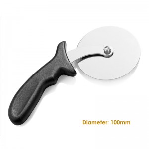 Nyttig rustfrit stål pizza cutter maskine pizza skive med plasthåndtag let at rengøre