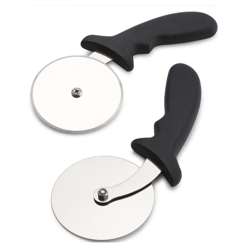 Nyttig rustfrit stål pizza cutter maskine pizza skive med plasthåndtag let at rengøre