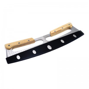 Varmt salg rustfrit stålskærer pizza, pizza cutter pizza rocker til køkkenværktøj med plastikafdækningsbeskyttelse