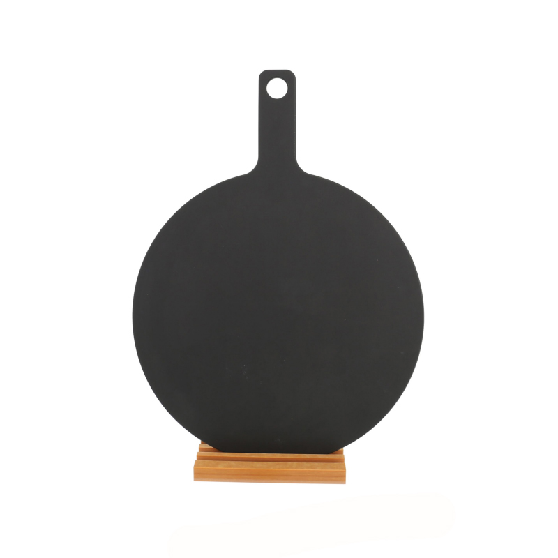 Træfiber Pizza Board Food Servering Board med håndtag Pizza Cutting Board Wood Board