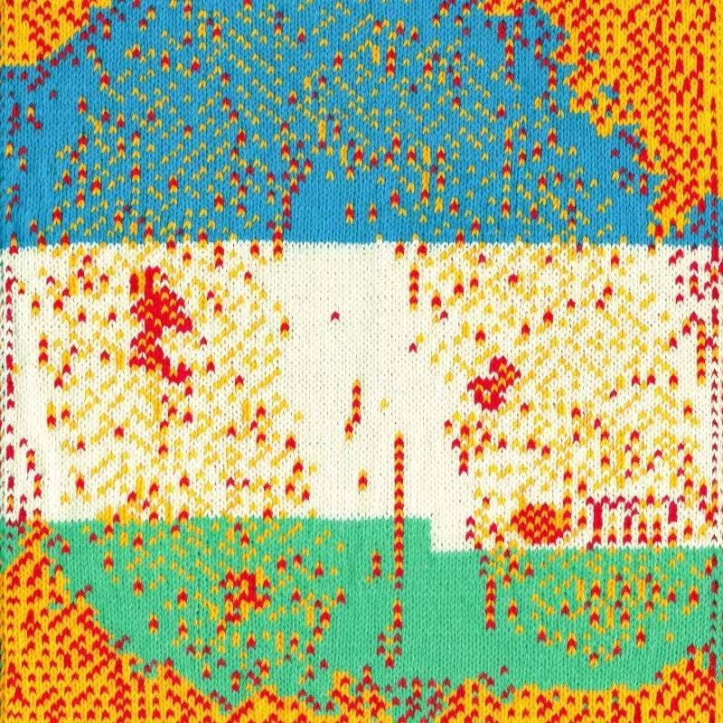 Mønstret strikstøj/abstract Art/loose, kaotisk og dynamisk/happy kombination/Color