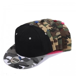 Tilpasset logo Fast farve hat camo lysplade flad langs baseball cap mænd og kvinder sommer hip hop skateboard snapback caps