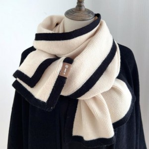 Vinter tørklæde strikket brugerdefineret varm kontrast farve bløde kvinder strik tørklæder