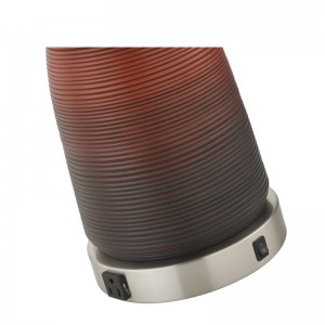 Hotelharpiksbordlampe med rav gradientharpiks krop og en på/off rocker switch, to praktiske forretninger på hotellets værelse