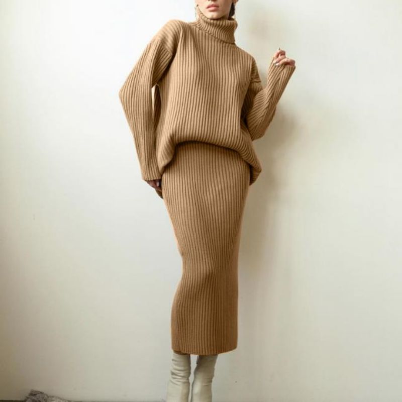 Winter New Fashion Custom Women \\\\\\\\\\\\\'s Warm Turtleneck Pullover Strik Sweater Suit
