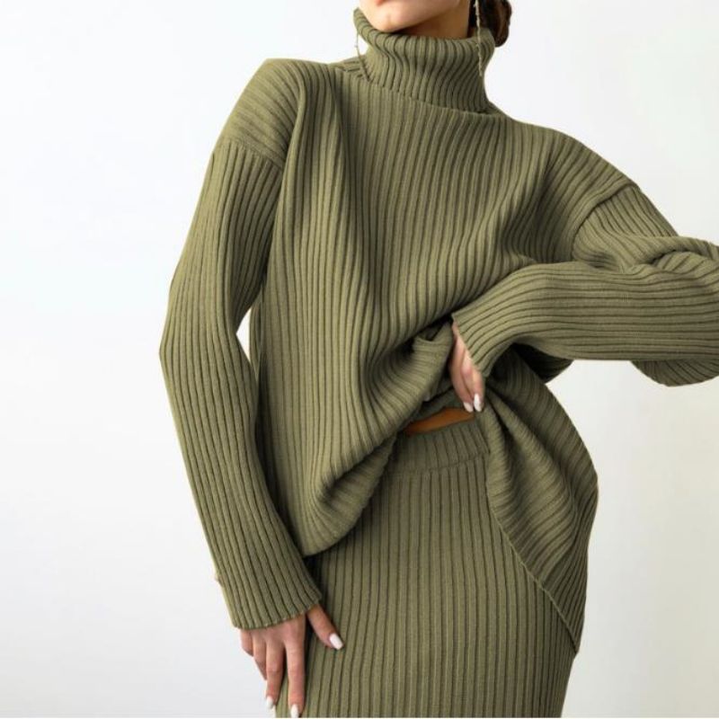 Winter New Fashion Custom Women \\\\\\\\\\\\\'s Warm Turtleneck Pullover Strik Sweater Suit