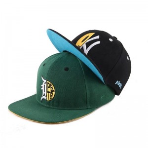 Fabrik engros baseball hat brugerdefinerede mænd Snapback cap 6 panel flad brød broderi monteret sportshætte