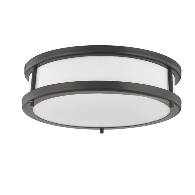 Delta Hotel loftslampe med mørk bronze finish på værelse og korridor