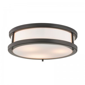 Delta Hotel loftslampe med mørk bronze finish på værelse og korridor