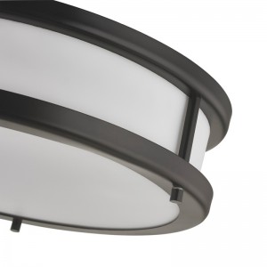 Delta Hotel loftslampe med mørk bronze finish på værelse og korridor