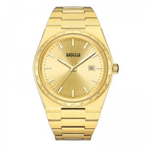 Baogela 40mm Brand All Gold rustfrit stålmænd \\\\ \'s armbåndsur klassiske forretning 50 m vandtæt Japan Movement Quartz Watch for Men 22801