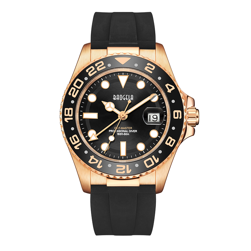 Baogela Top Brand 50m Vandtæt Rose Gold Watch Men Quartz Watch Diving Fashion Couples Sport Watch Swiss Movement Wristwatch 22805
