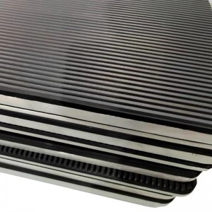 Gaffeltruck sort aluminiumslegering klemme gummiplade