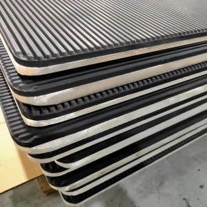 Gaffeltruck sort aluminiumslegering klemme gummiplade