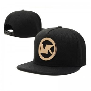 Engros brugerdefineret guld metalplade logo snapback caps hatte