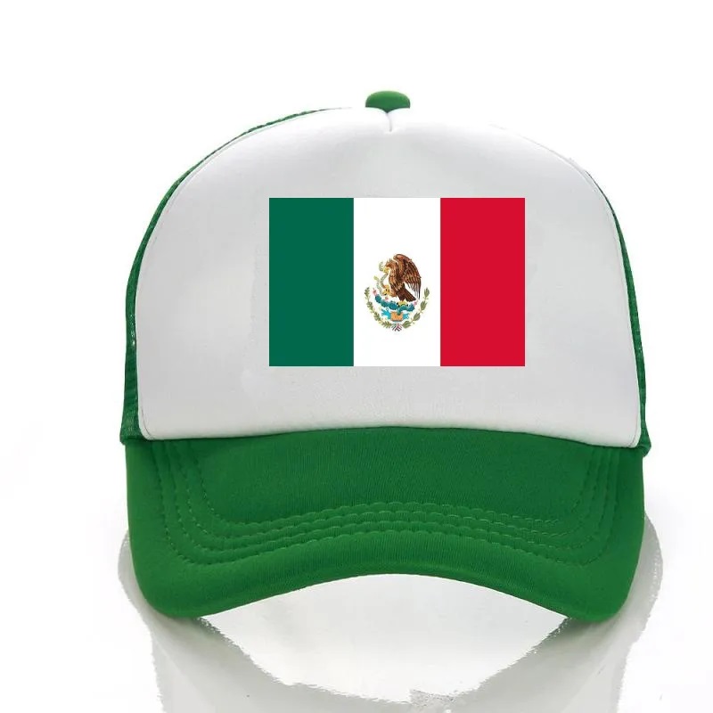 Baseball cap mexico flag print far hat kvinder mænd snapback mode hip hop rejse og fritid udendørs sports trucker hat