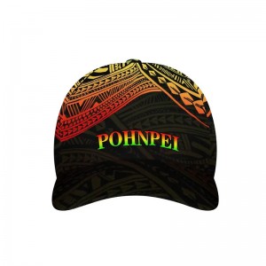 Ny mikronesien pohnpei flag trykt baseball cap polynesian tatovering sportshætter monteret justerbar åndbar unisex udendørs hat
