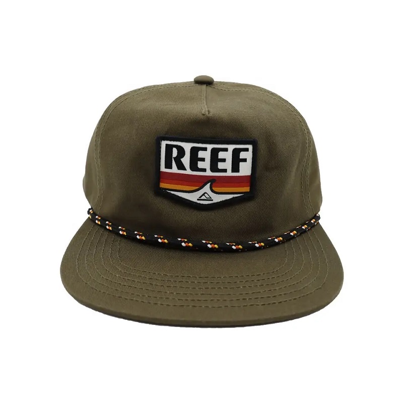 Ustrukturerede snapback hatte med reb retro 5 paneler vævet patch label bomuld twill snapback caps sportman hat