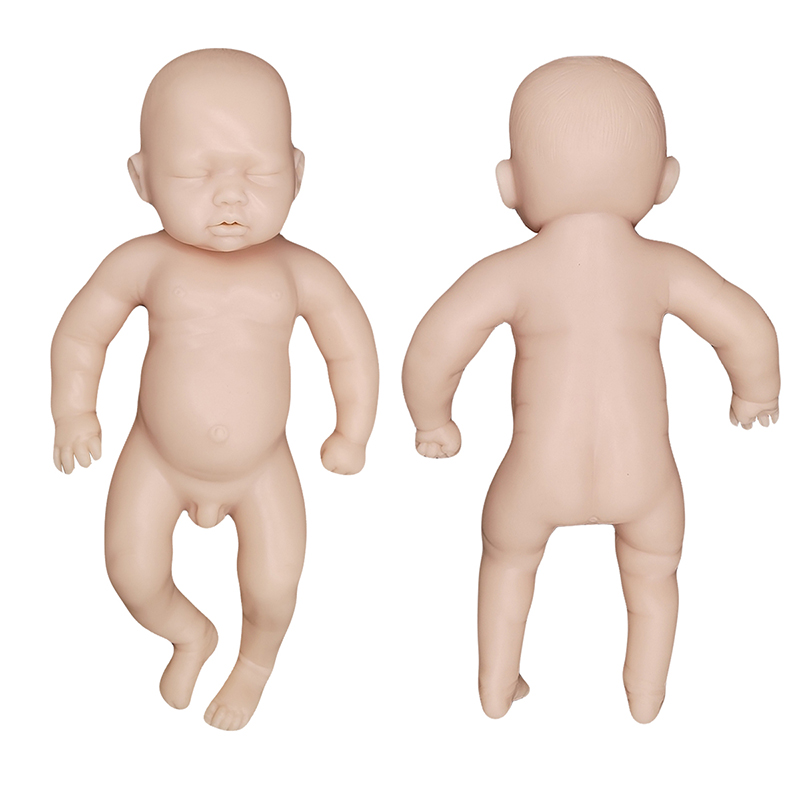 Høj simulering genfødt dukke Silikonematerialet Reborn Baby Sleeep Silicone Reborn Doll Realistic (Pre-Make-Up)