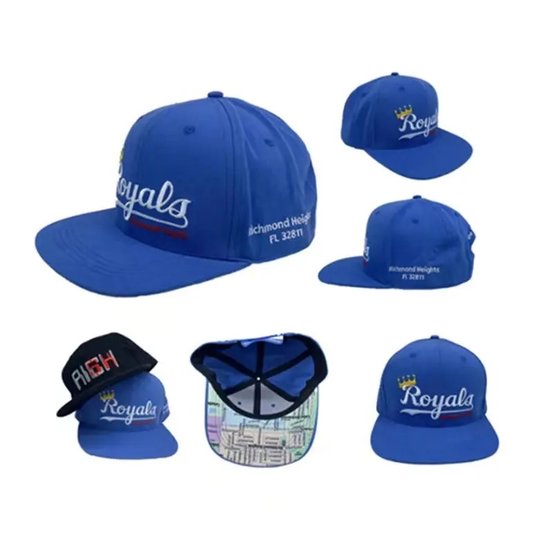 Engros mode 6 panel hip hop caps snapback cap 100% bomuld brugerdefineret logo snapback hat til mænd