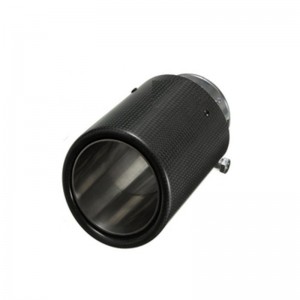 Tilpasset blank eller mat kulfiber universal bil udstødning og lyddæmper til halørrør