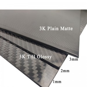 3K høj styrke kulfiberark til salg