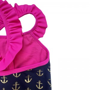 Print flounce to stykker børn badedragter