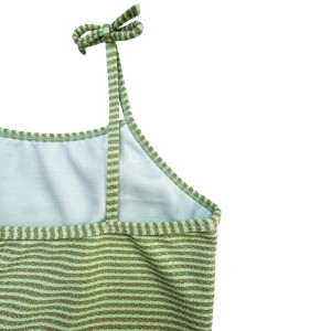 Gyldne silke bowknot ét stykke børn badedragter