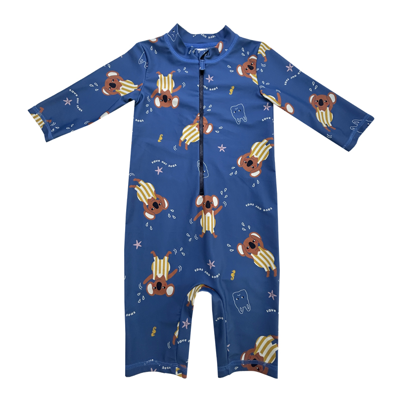 Tegneserieprint lynlås i ét stykke børn badedragter