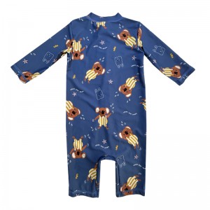 Tegneserieprint lynlås i ét stykke børn badedragter