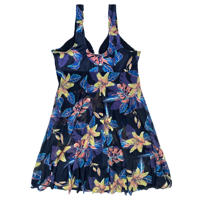 V Hals blomster plus størrelse badedragter